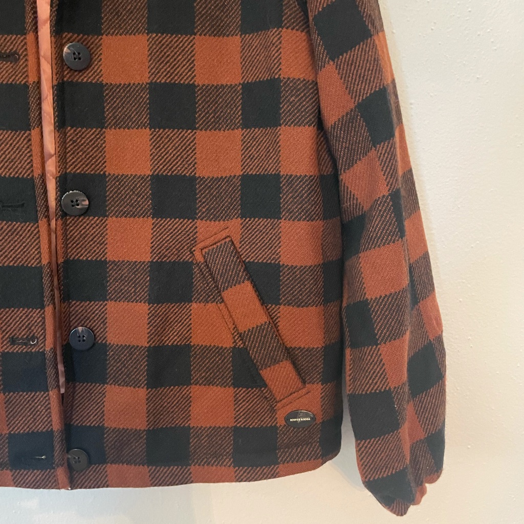 Nwt Scotch & Soda Amsterdam Scotch & Soda Kids' Checked Wool Jacket — image 3 of 7